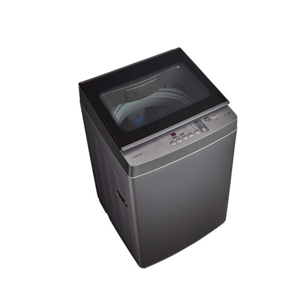 TOSHIBA เครื่องซักผ้าฝาบน 7KG. AW-J800AT(SG) สีเทาดำ | PYC Electrics